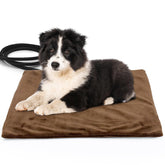 NAMOTEK Pet Heating Pad showing thermostat control for automatic warmth.