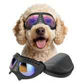 NAMSAN clear dog goggles with wide snout design protect eyes outdoors.