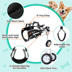 Nasjac dog wheelchair reflective stripes enhance night visibility