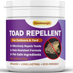 NateNatenight Toad Deterrent powder along garden bed for pet-safe outdoor protection