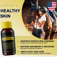 NateNatenight Nitrofurazone applied to horse skin for gentle care.