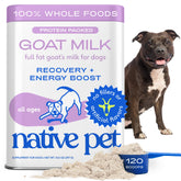 Native Pet Goat Milk Powder bottle pour over meals to add nutrition