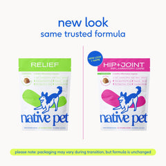 Native Pet Inflammatory Care with green-lipped mussel showing omega-3 rich blend for connective tissue
