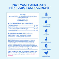 Native Pet Mobility Care hyaluronic acid supports joint lubrication.