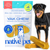Native Pet XL Yak Chews pack front showing long-lasting dental sticks for powerful chewers