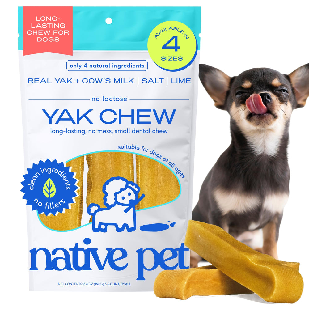 Native Pet Yak Cheese Himalayan chews pack keeps small dogs engaged during chew time