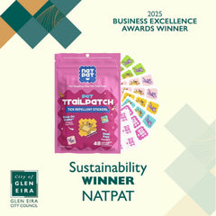NATPAT patches for cats packaging; safe, mess-free tick defense