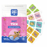 NATPAT outdoor patches for dogs packaging; non-toxic tick protection on the go