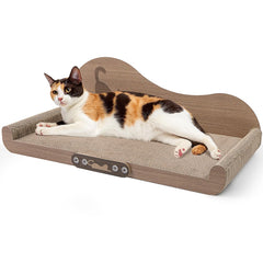 NATUYA cat-scratcher-cardboard-lounge-bed-24inch spacious scratch and nap area.