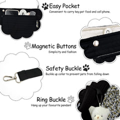 NATUYA safety features emphasize secure closure and pet safety.