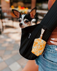 NATUYA carrier sling side view highlights portable comfort for pets.