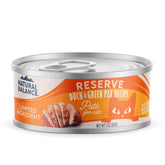 Natural Balance Duck & Green Pea Pâté packshot showcasing premium limited-ingredient cat food.