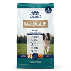 Natural Balance Health Protection with real chicken first ingredient for easy digestion and flavor appeal.