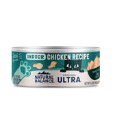 Natural Balance Indoor Chicken Cat Food can, 24-pack, convenient, complete nutrition for indoor cats.
