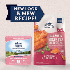 Natural Balance L I D recipe ingredients label displayed on bag.