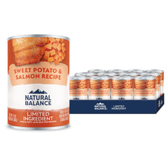 Natural Balance L.I.D. packaging highlights grain-free formula for sensitive dogs.