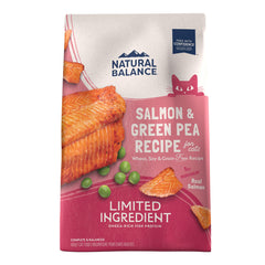 Natural Balance Limited Ingredient Salmon bag 4lb β grain-free feed for cats.