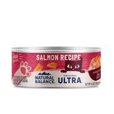 Natural Balance Original Ultra Salmon Pate can in 24-pack, protein-forward nourishment for muscles.