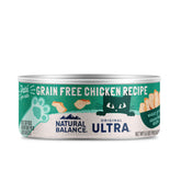 Natural Balance Original wet cat food chicken can front view for convenient meals