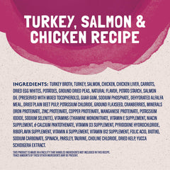 Platefulls Indoor cat food includes peas, carrots, and potatoes for balanced nutrition in gravy.