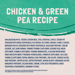 Natural Balance single animal protein chicken dry cat food bowl ready to serve.