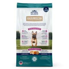 Close-up of Natural Balance chicken kibble for small breeds