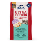 Natural Balance Ultra Protein Kitten real chicken bites enhance palatability for picky eaters.