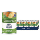 Natural Balance vegetarian dog food cans pack: convenient plant-based nutrition.