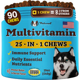Natural Dog Company 25-in-1 soft chews bottle front for daily wellness