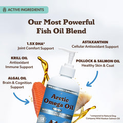 Natural Dog Company Arctic Omega Oil mixed with dog food for seamless meal integration