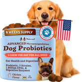Natural Dog Company Gut Health Chews packaging shows daily probiotic support for dogs.