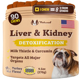 Natural Dog Company Liver & Kidney soft chews packaging for easy daily support.