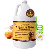 Natural Dog Company Sensitive Skin Shampoo gallon bottle front view for gentle cleansing