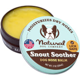 Natural Dog Company Snout Soother tin front for easy daily nose care.