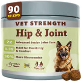 Natural Dog Company Vet Strength Hip & Joint Chews bottle for senior mobility support
