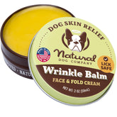 Natural Dog Company wrinkle balm 2oz tin for daily wrinkle care and skin hydration.