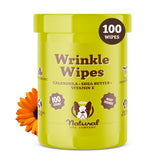 Natural Dog Company wrinkle wipes for faces, gentle cleaning of folds.