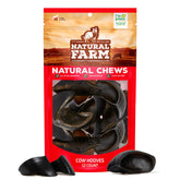 Natural Farm Cow Hooves 12-pack odor-free chews for calm, focused playtime