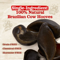 Natural Farm Cow Hooves 100% grass-fed Brazilian beef for quality chews