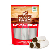 Natural Farm filled dog bones with bully flavor for large dogs, ready-to-chew pack.