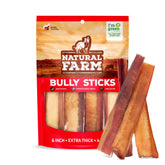 Natural Farm Jumbo Bully Sticks 4-pack – long-lasting chew for dogs