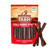 Natural Farm odor-free bully collagen stick 6-inch pack for dogs with long-lasting chew sessions
