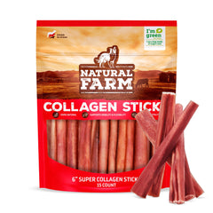 Natural Farm Odor-Free Super Collagen dog chews pack shot for easy shopping.
