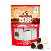 Natural Farm peanut butter filled bones 3-4 inch long-lasting chew for dogs