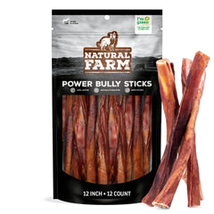 Natural Farm Power Bully Sticks 12in pack hero offers long-lasting chew for dogs