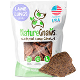 Nature Gnaws Lamb Lung Filets packaging showing grain-free dog treats
