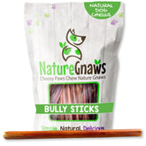 Nature Gnaws Large Bully Stick dog chew for long lasting entertainment.