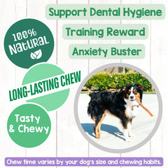 Nature Gnaws long-lasting dog chew provides hours of enrichment.