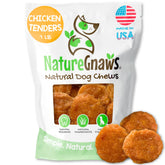 Nature Gnaws USA Chicken Tenders packaging, premium USA-sourced treats for dogs.