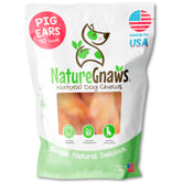 Nature Gnaws USA Pig Ears dog-chew pile for long-lasting engagement.